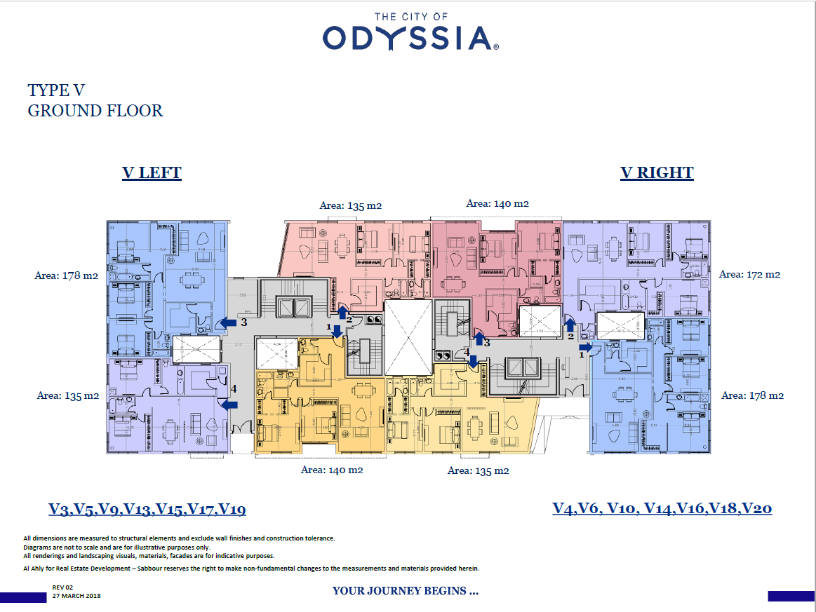 Floor plan for apartment at The City of Odyssia