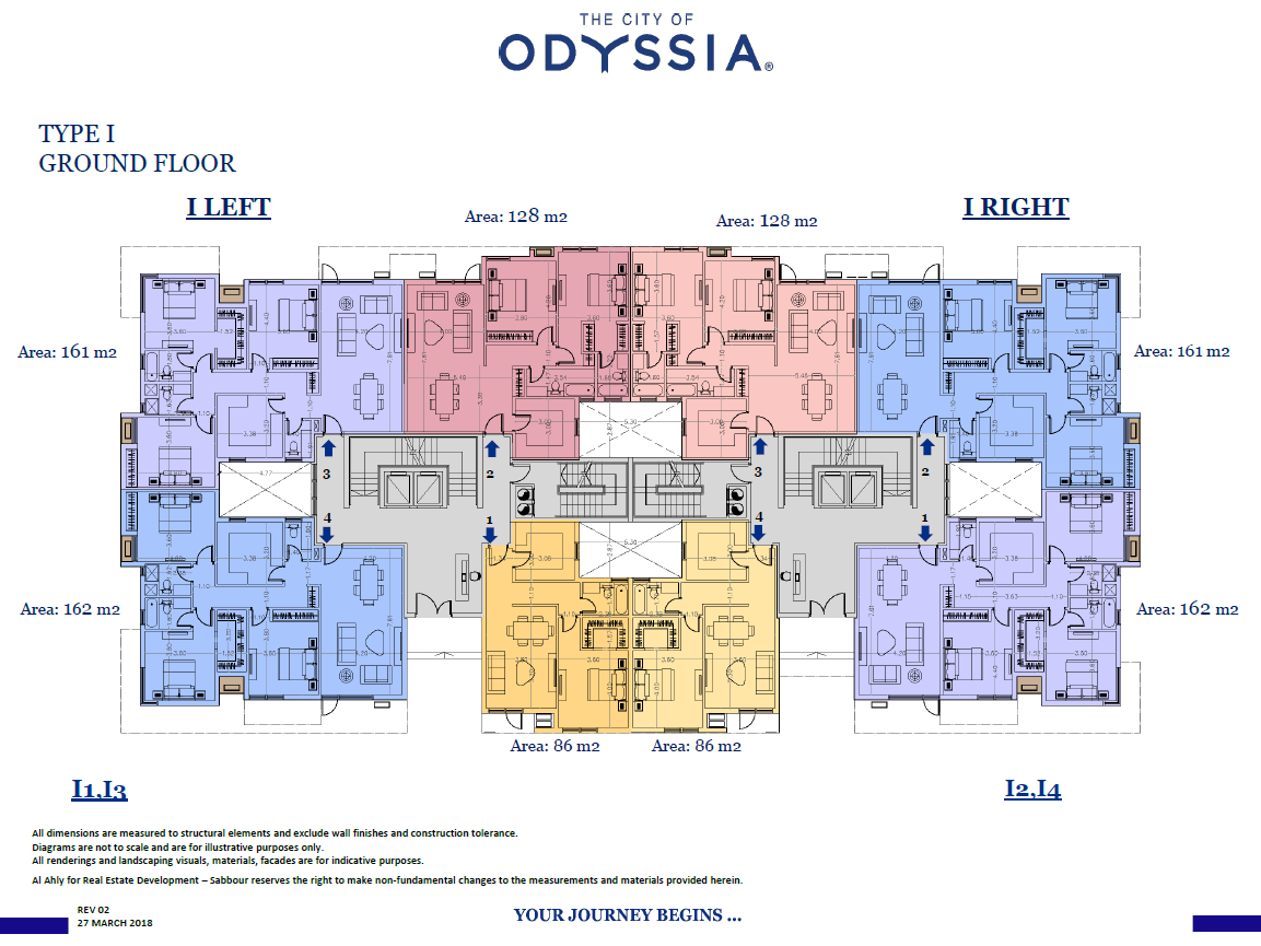 Floor plan for apartment at The City of Odyssia