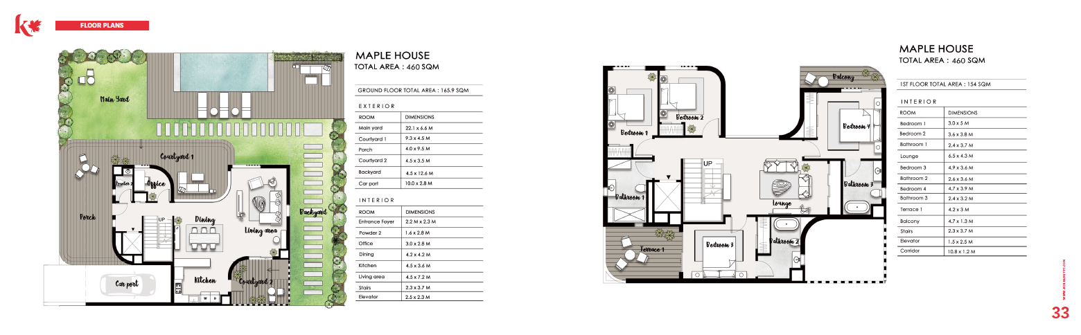 Floor plan for villa at Kinda