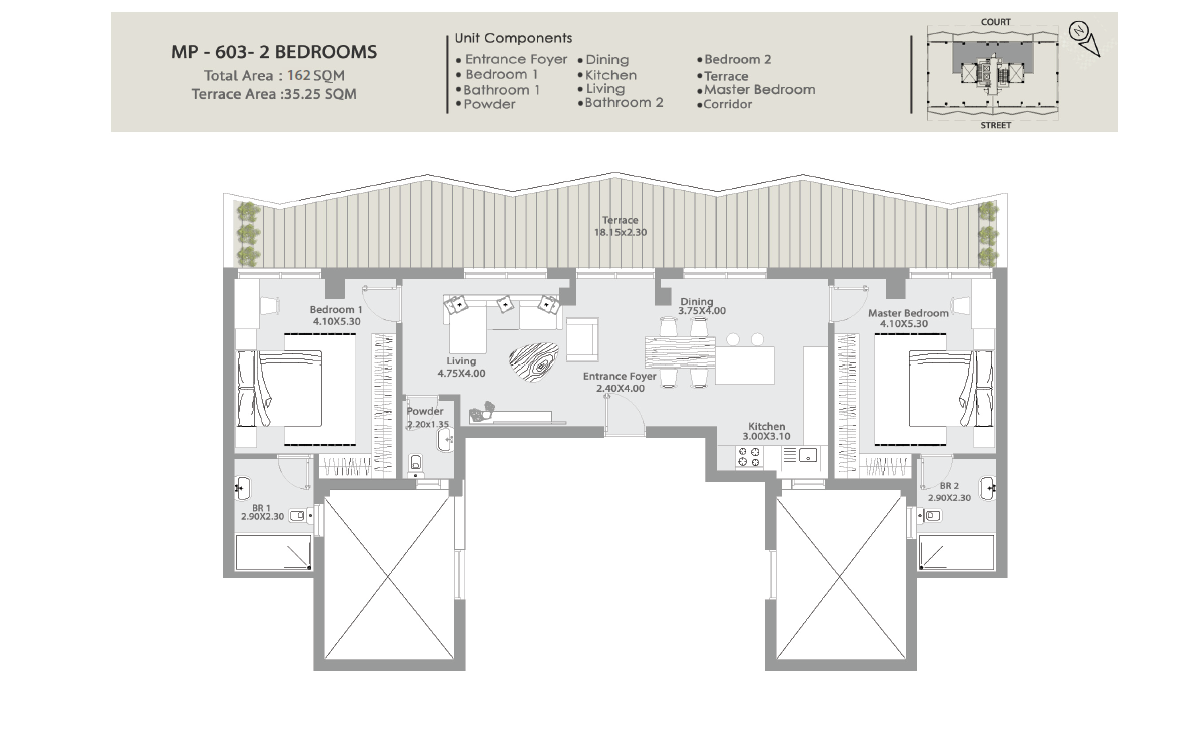Floor plan for apartment at Kinda
