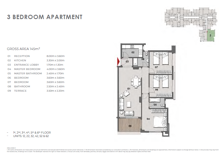 Floor plan for apartment at Il Bosco New Capital
