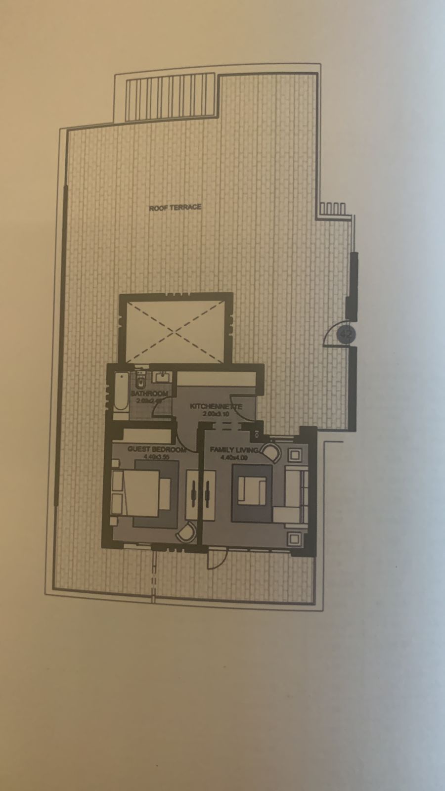Floor plan for penthouse at Sky Condos