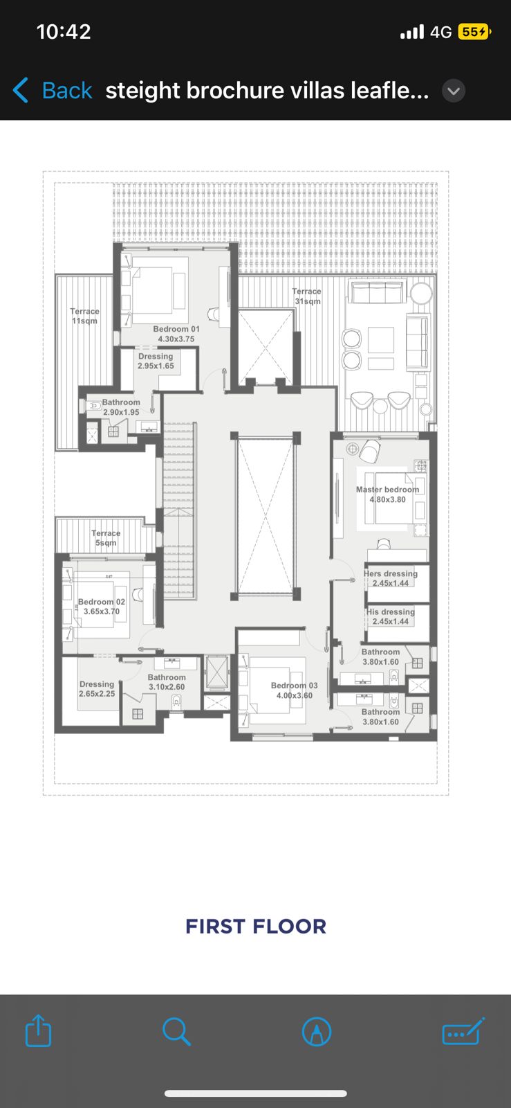 Floor plan for villa at Stei8ht