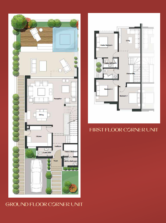 Floor plan for townhouse at Badya