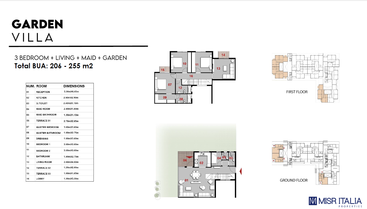 Floor plan for villa at Il Bosco New Capital
