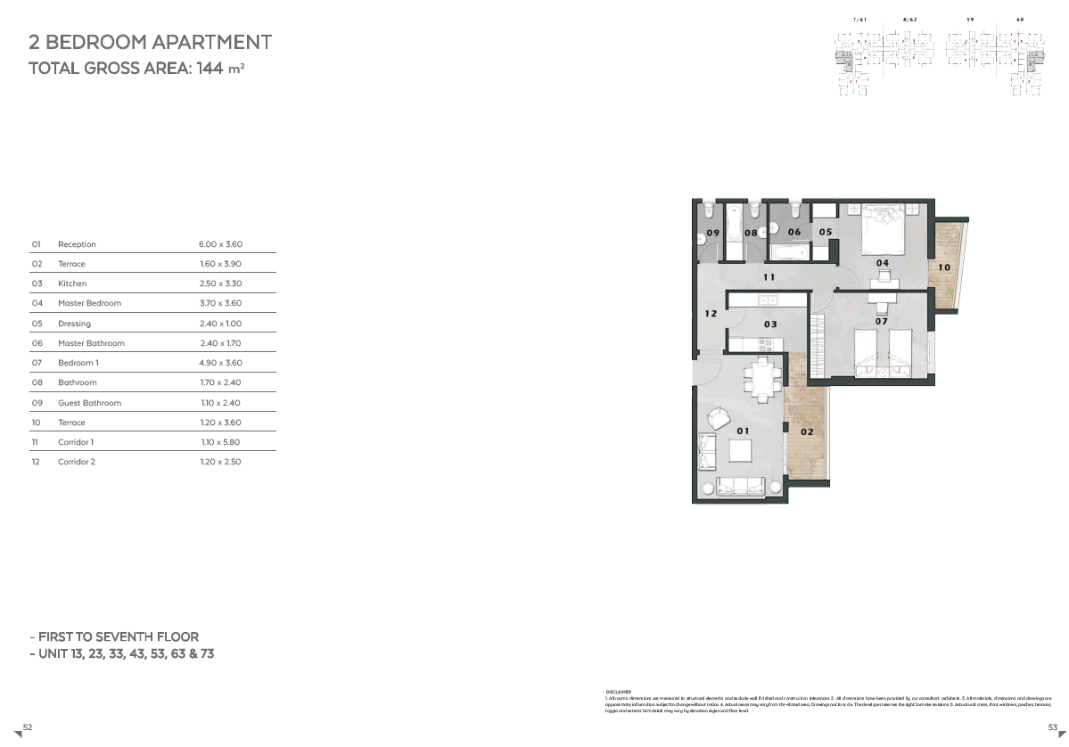 Floor plan for apartment at Vinci