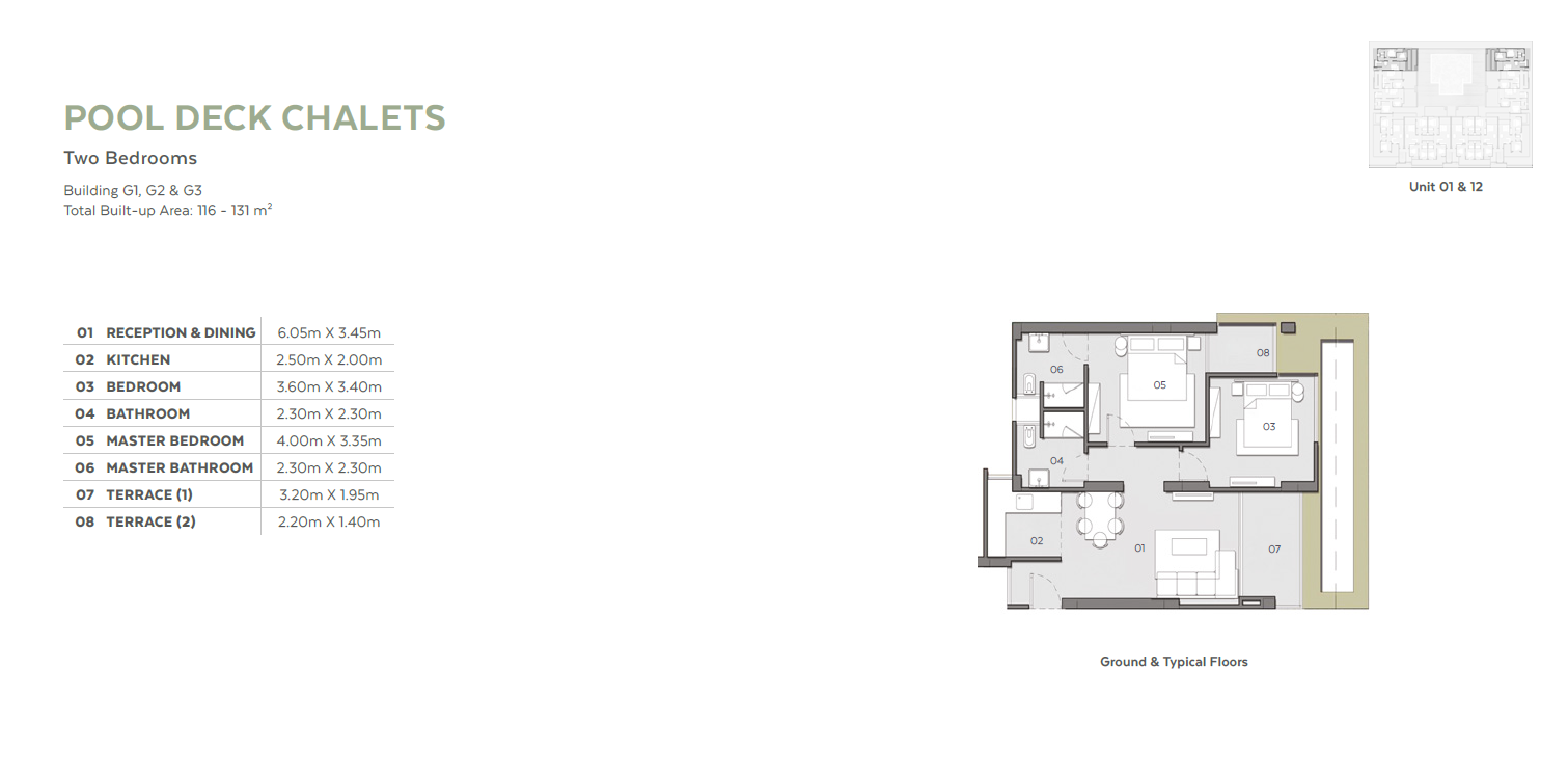 Floor plan for chalet at Kai Sokhna