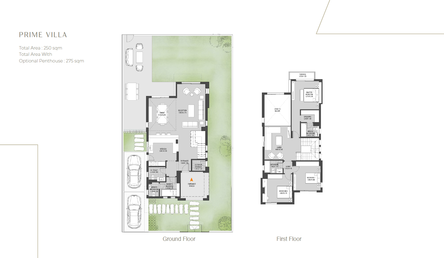 Floor plan for villa at O West Orascom
