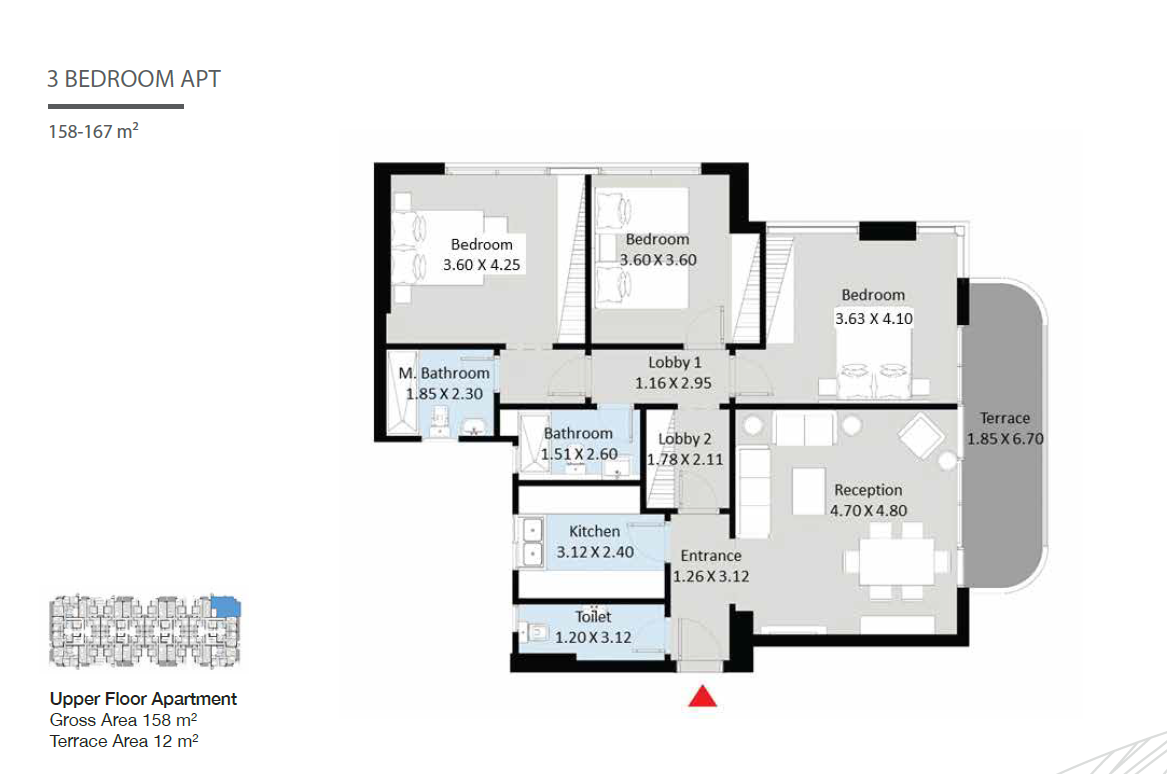 Floor plan for apartment at The Curve