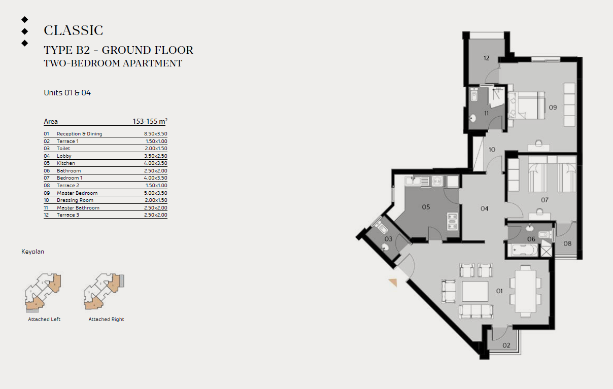 Floor plan for apartment at Al Maqsad Residences