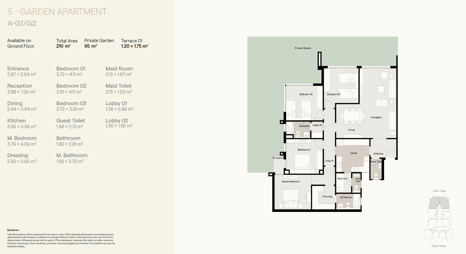 Floor plan for apartment at Residence Eight Sky Abu Dhabi