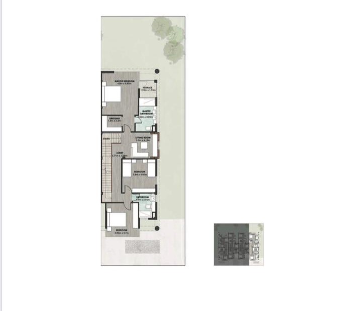 Floor plan for townhouse at Bloomfields