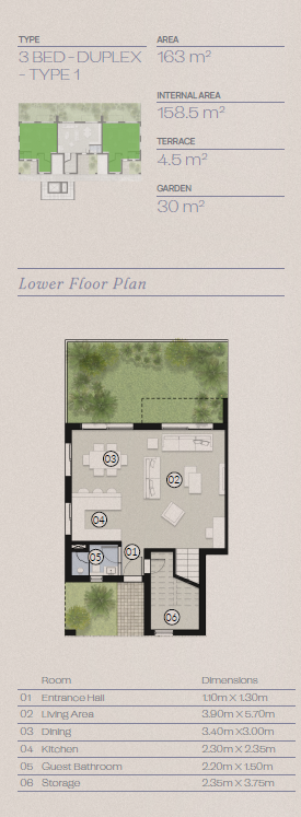 Floor plan for chalet at Silvertown Silversands