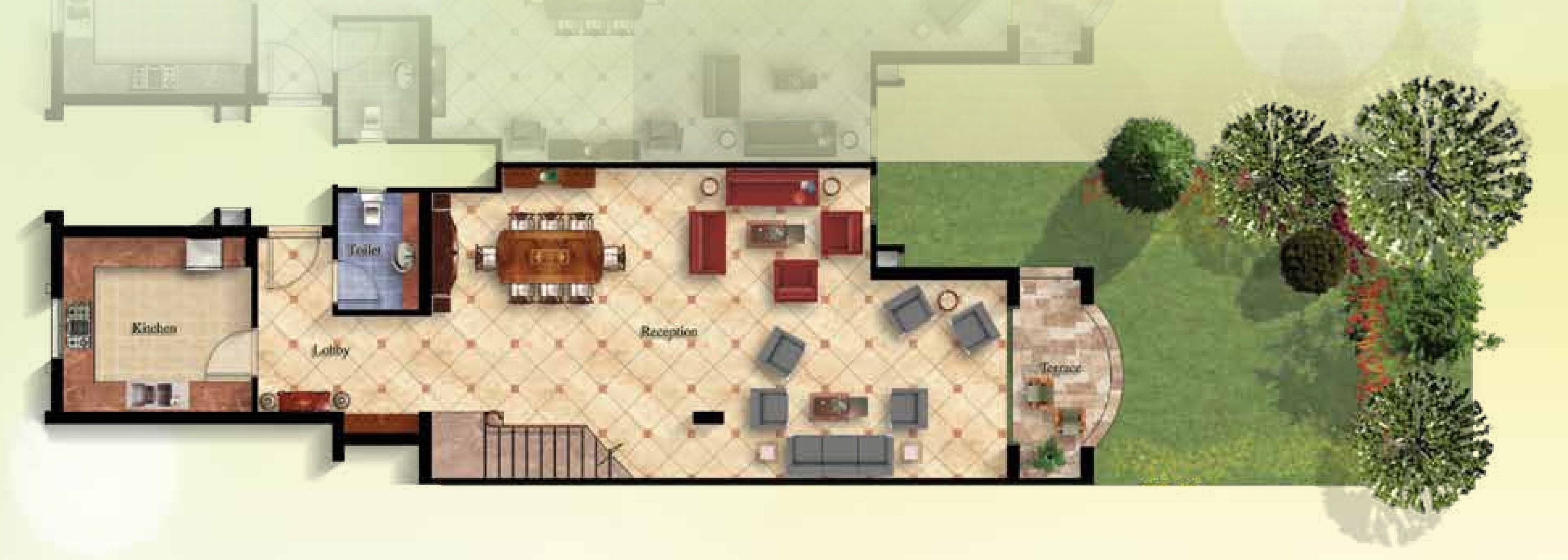 Floor plan for duplex at Mountain View October Park