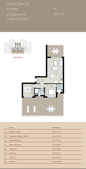 Floor plan for apartment at Silvertown Silversands