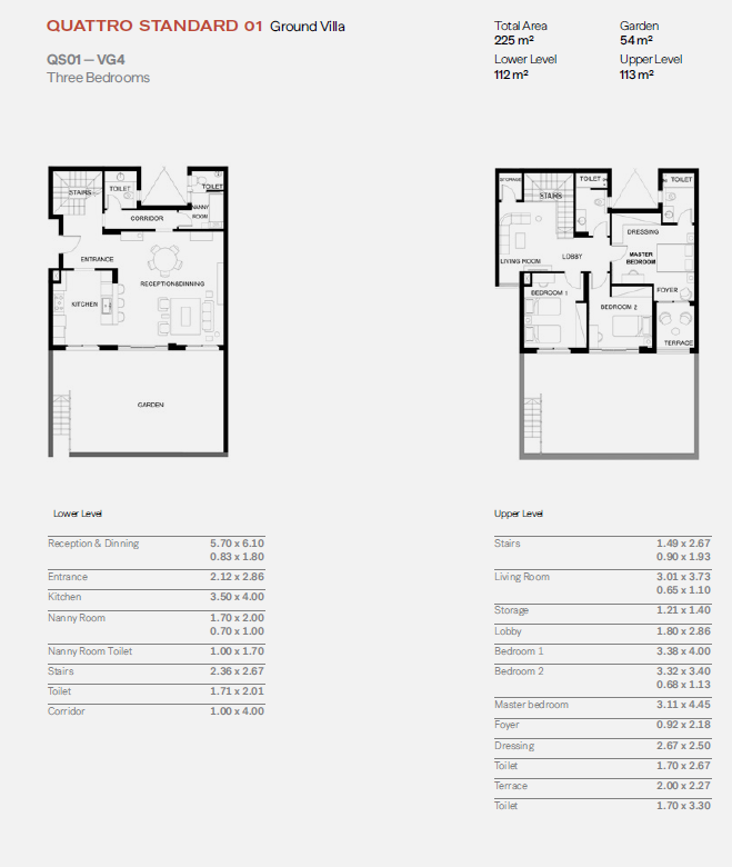 Floor plan for duplex at Trio