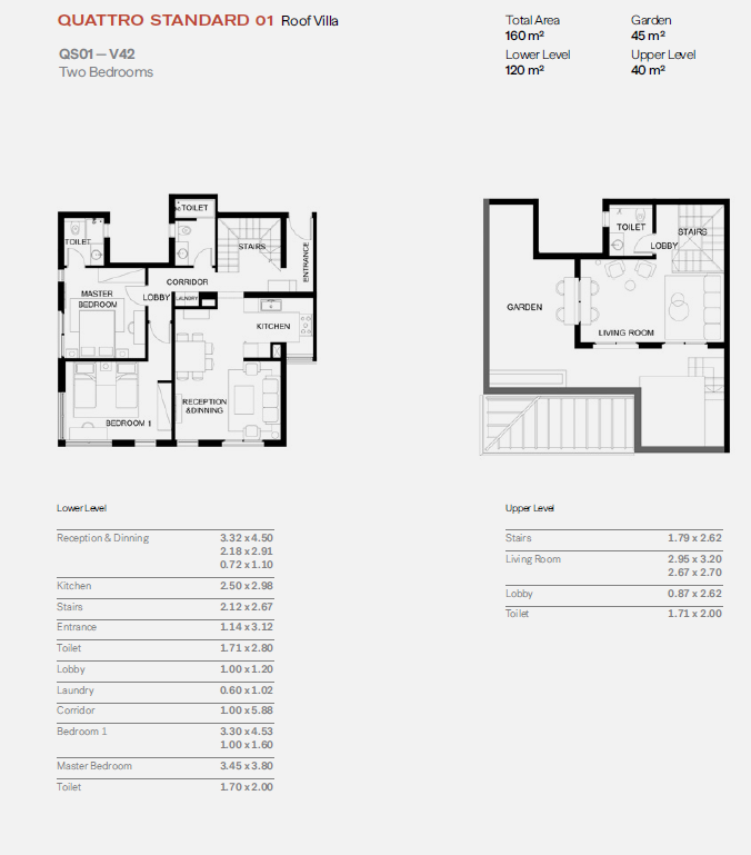 Floor plan for duplex at Trio