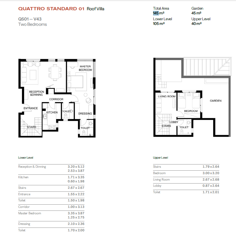 Floor plan for duplex at Trio