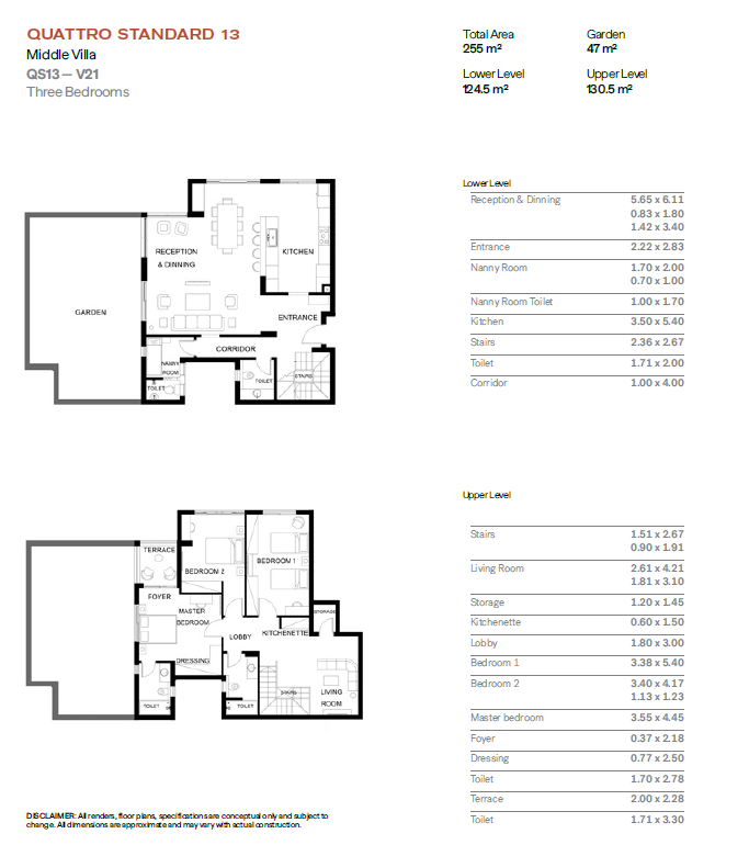 Floor plan for duplex at Trio