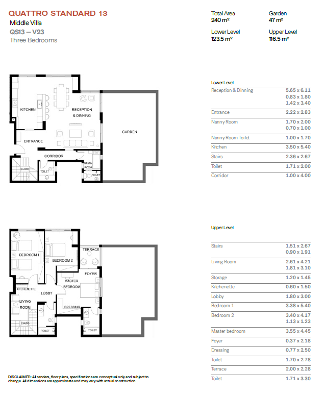 Floor plan for duplex at Trio