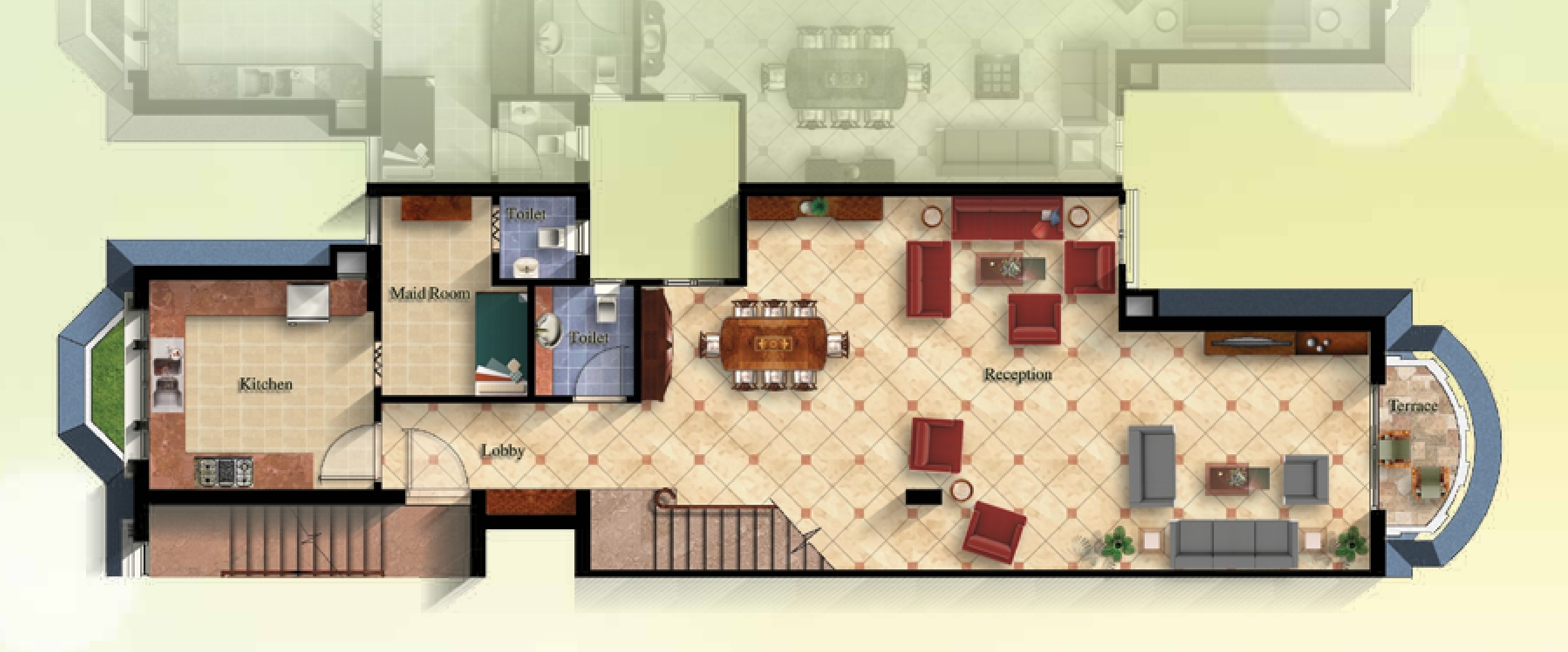 Floor plan for duplex at Mountain View October Park