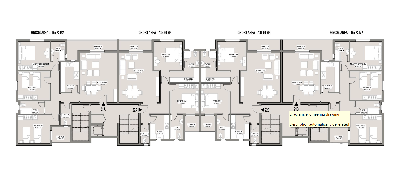 Floor plan for apartment at Taj City