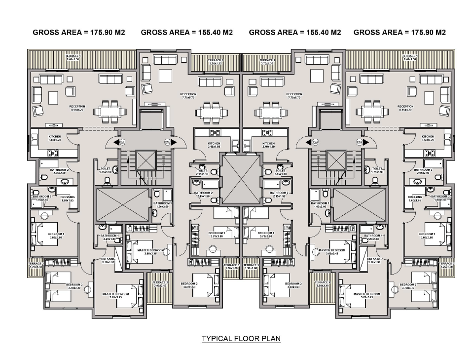 Floor plan for apartment at Taj City