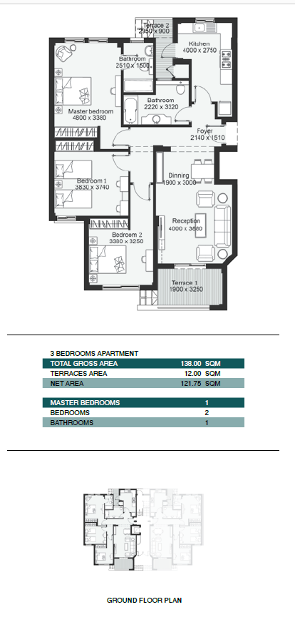 Floor plan for apartment at Ashgar City