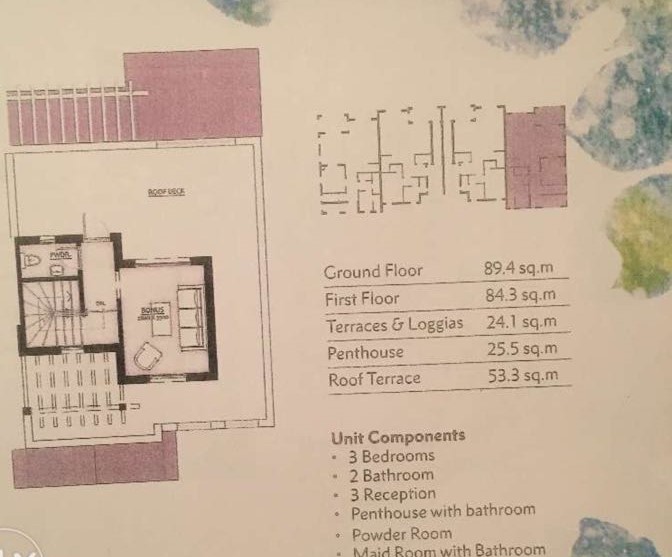 Floor plan for townhouse at Mivida