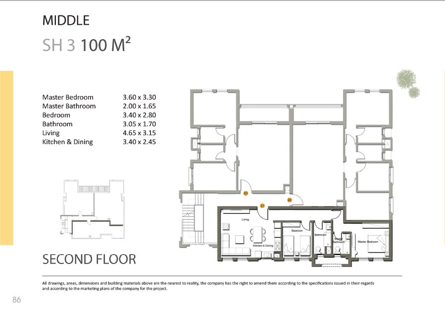 Floor plan for chalet at Gaia