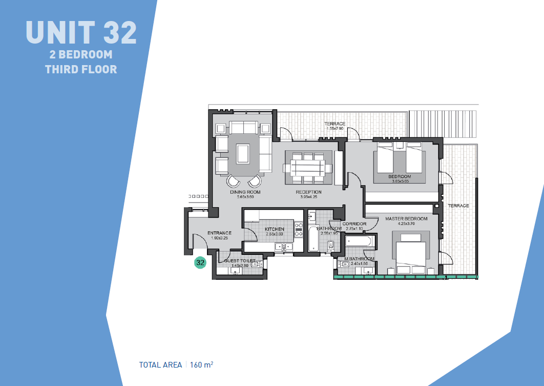 Floor plan for apartment at Sky Condos