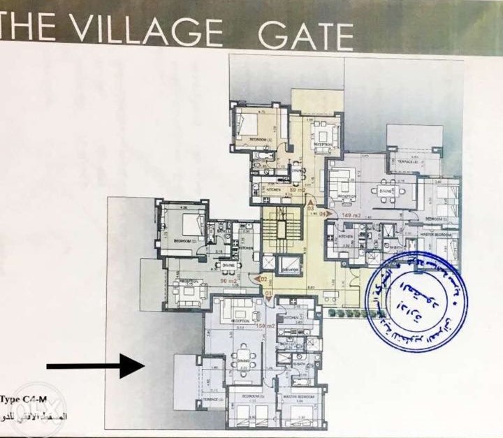 Floor plan for apartment at The Village Gate