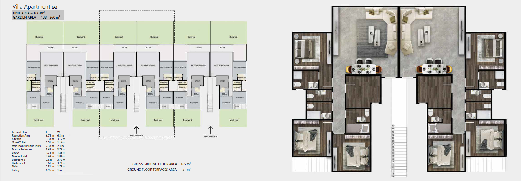 Floor plan for apartment at V levels