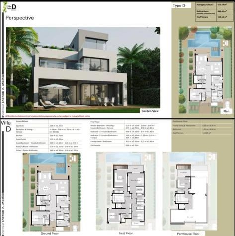 Floor plan for villa at Palm Hills New Cairo