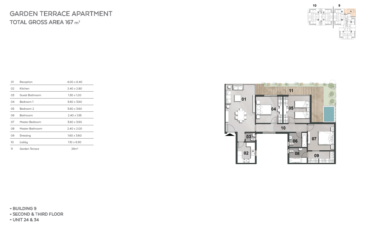 Floor plan for apartment at Vinci