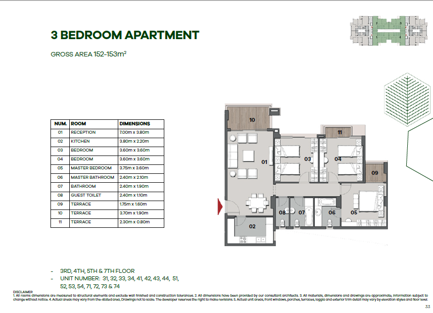 Floor plan for apartment at Il Bosco New Capital