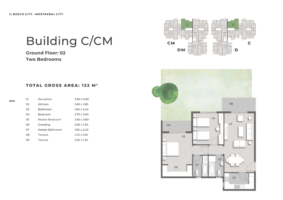 Floor plan for apartment at Il Bosco City