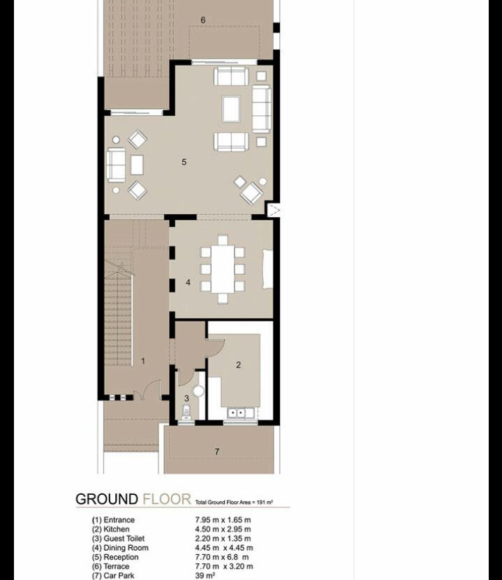 Floor plan for townhouse at New Giza