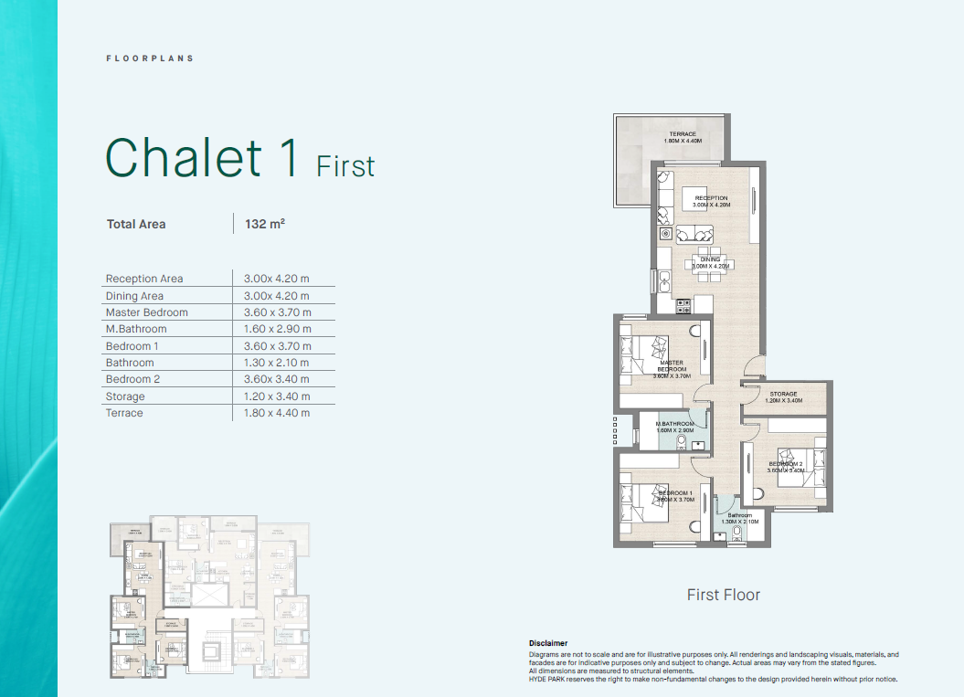 Floor plan for chalet at Hyde Park North - Seashore