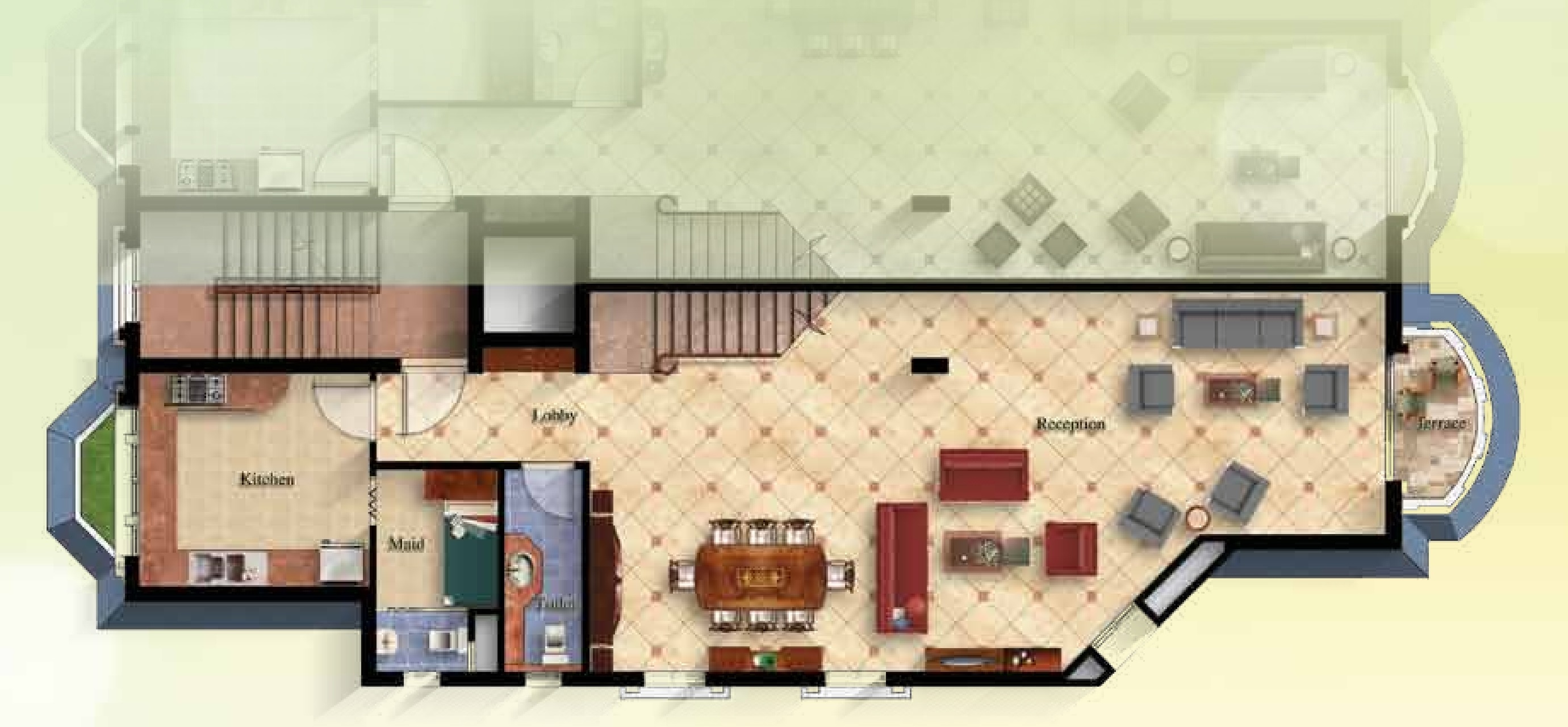 Floor plan for duplex at Mountain View October Park
