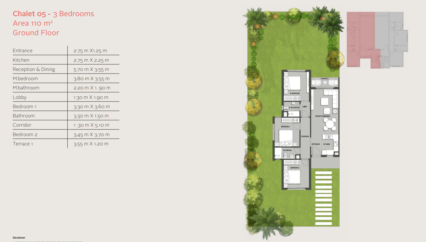Floor plan for chalet at Seazen