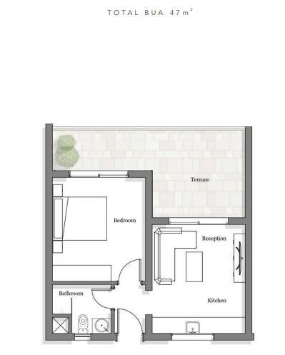 Floor plan for apartment at Jefaira