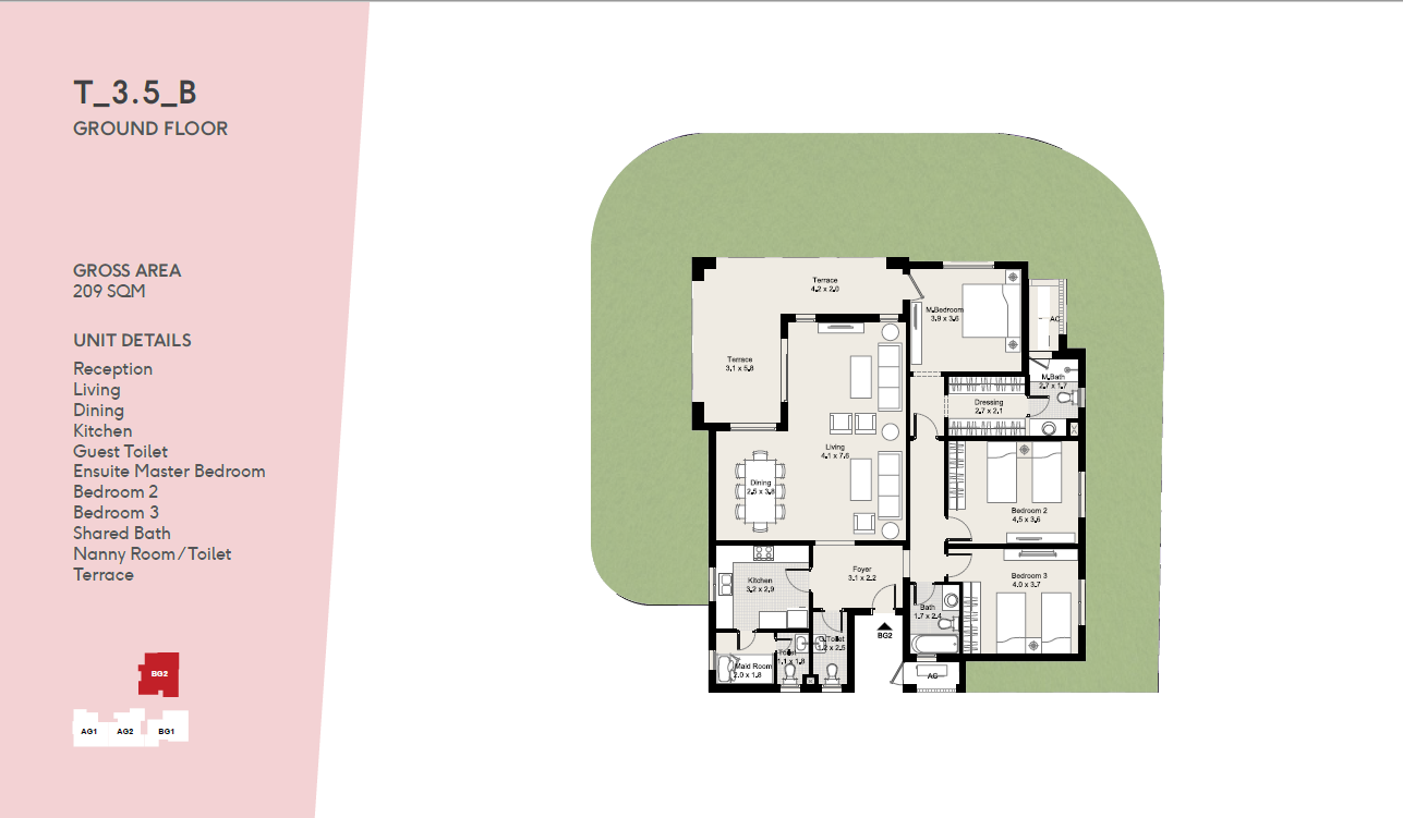 Floor plan for apartment at DISTRICT 5