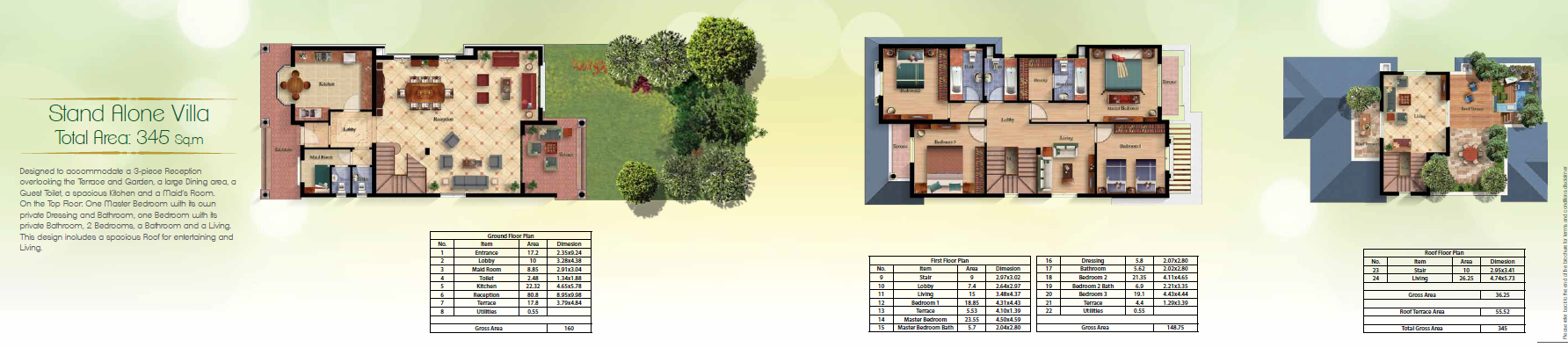 Floor plan for villa at Mountain View October Park