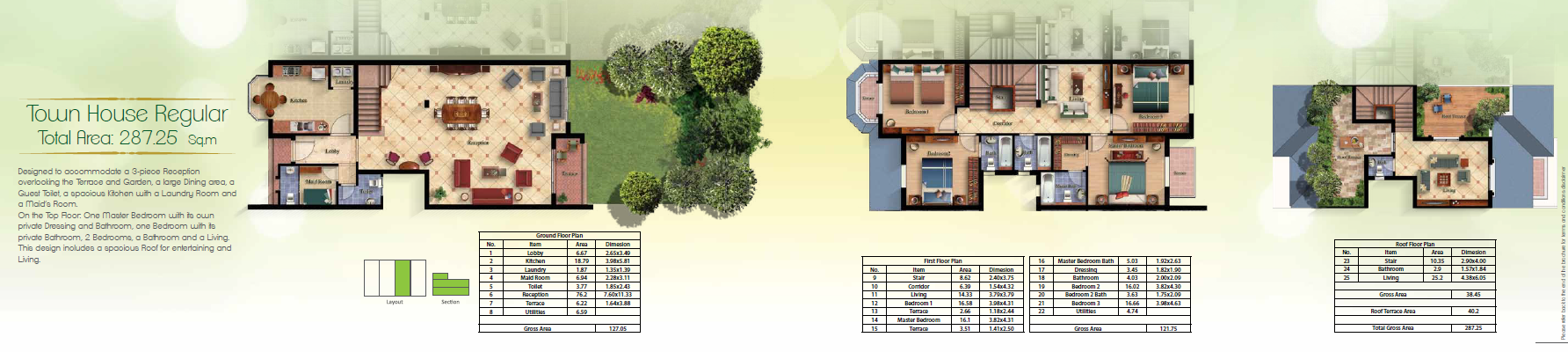 Floor plan for townhouse at Mountain View October Park