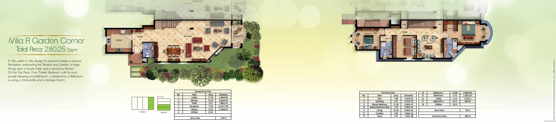 Floor plan for duplex at Mountain View October Park