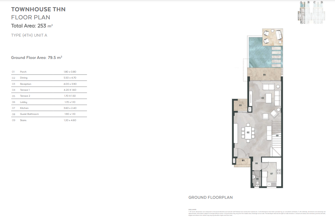 Floor plan for townhouse at Vinci