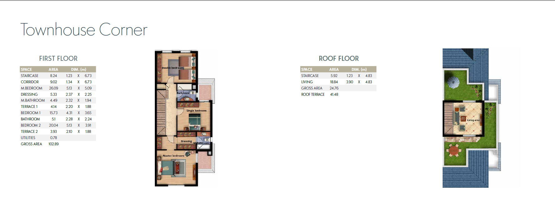 Floor plan for townhouse at Mountain View October Park
