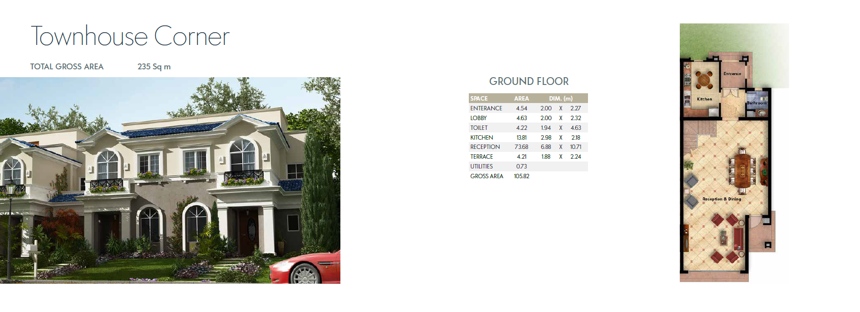 Floor plan for townhouse at Mountain View October Park