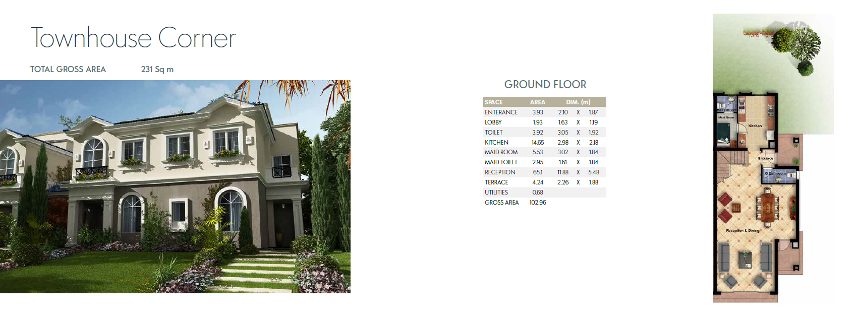 Floor plan for townhouse at Mountain View October Park